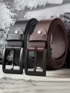 The Roadster Lifestyle Co. Pack Of 2 Leather Formal Belts