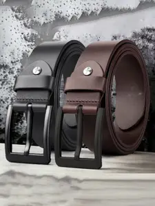 The Roadster Lifestyle Co. Pack Of 2 Leather Formal Belts