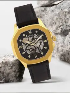 French Connection Women Skeleton Dial & Leather Straps Automatic Watch - FCA06-2