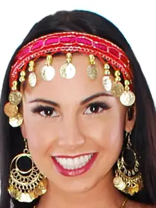 JENNA Embroidered Belly Dance Hip Scarf & Waistband With HeadBand