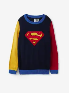 The Souled Store Boys Superhero Printed Pullover Sweaters
