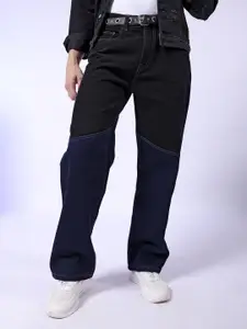The Indian Garage Co Men Colourblocked Relaxed Fit Clean Look Stretchable Jeans