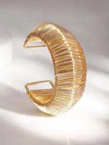 Rubans Voguish Women Gold-Plated Cuff Bracelet