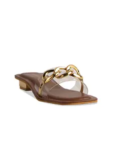 ERIDANI Embellished Open Toe Flats