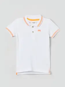 max Boys Short Sleeves Polo Collar Cotton Applique T-shirt