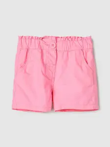 max Girls Mid Rise Pure Cotton Shorts