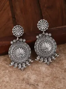Sangria Oxidised Silver Plated Chandbalis