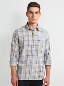 Arrow Sport Slim Fit Tartan Checks Opaque Cotton Casual Shirt