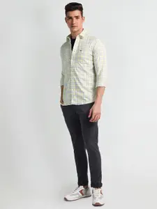 Arrow Sport Slim Fit Checked Twill Weave Cotton Casual Shirt