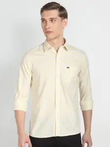 Arrow Sport Slim Fit Checked Twill Weave Cotton Casual Shirt