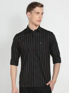 Arrow Sport Slim Fit Striped Twill Weave Cotton Casual Shirt