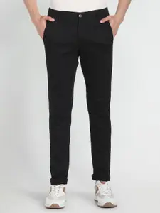 Arrow Sport Men Cotton Slim Fit Low-Rise Flat-Front Regular Trousers