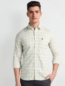 Arrow Sport Slim Fit Checked Twill Weave Cotton Casual Shirt