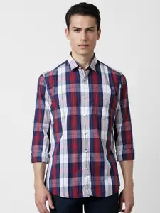 Van Heusen Sport Men Slim Fit Checked Opaque Cotton Casual Shirt