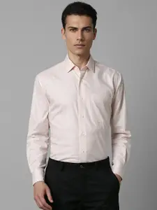 Luxure by Louis Philippe Self Design Cotton Classic Fit Opaque Formal Shirt
