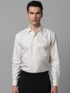 Luxure by Louis Philippe Spread Collar Abstract Printed Cotton Classic Fit Formal Shirt