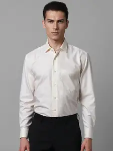 Luxure by Louis Philippe Spread Collar Abstract Printed Cotton Classic Fit Formal Shirt