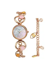 Titan Women Set Of 2 Analogue Watch With Bracelet 95194WM01F