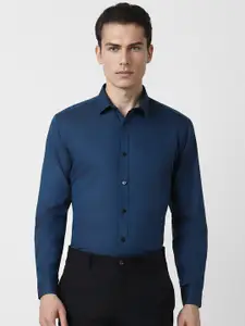 V Dot Slim Fit Pure Cotton Formal Shirt