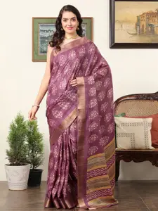 Mitera Bagh Printed Zari Sungudi Saree