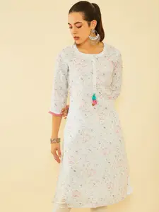 Soch Abstract Printed Straight Kurta