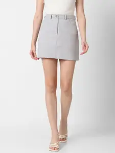 VASTRADO Pure Cotton A-line Mini Skirt