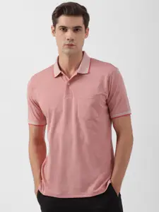 Peter England Polo Collar Pockets Cotton T-shirt