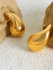 VAGHBHATT Gold Plated Paisley Shaped Studs