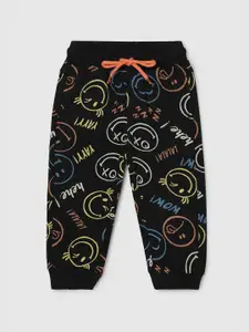 max Infant Boys Typography Printed Pure Cotton Joggers