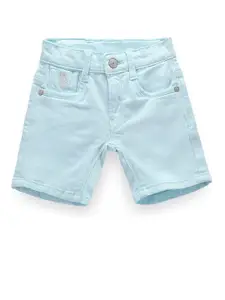 U.S. Polo Assn. Kids Boys Regular Fit Mid Rise Cotton Denim Shorts