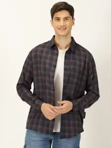 Metronaut Checked Classic Slim Fit Opaque Casual Shirt