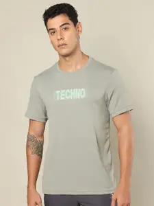Technosport Typography Printed Rapid-Dry Gym T-shirt
