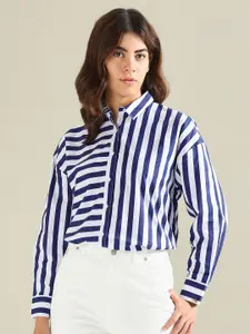 U.S. Polo Assn. Women Striped Printed Casual Shirt