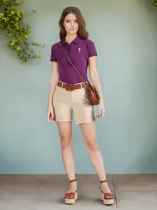 U.S. Polo Assn. Women Polo Collar T-shirt