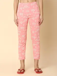 V-Mart Women Floral Printed Mid-Rise Cotton Lounge Pants