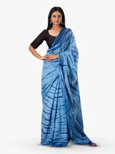 KIAARON Printed  Pure Cotton Block Print Saree
