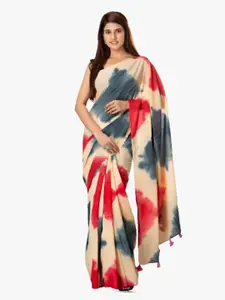 KIAARON Printed Pure Cotton Block Print Saree