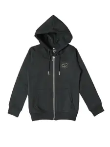 BAESD Girls Hooded Long Sleeves Fleece Front-Open Sweatshirt