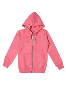 BAESD Girls Hooded Long Sleeves Fleece Front-Open Sweatshirt