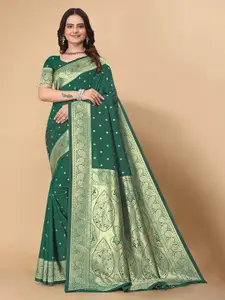 Pionex Ethnic Motifs Woven Design Zari Pure Silk Banarasi Saree