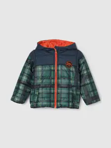 max Boys Checked Quilted Jacket
