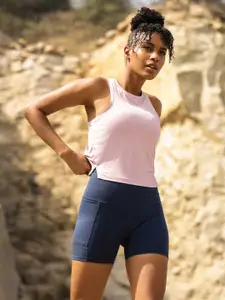 Blissclub Round Neck Opaque Cut Out Tank Top