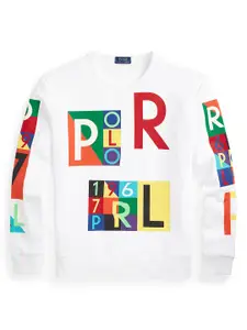 Polo Ralph Lauren Typography Printed Fleece Pullover Sweatshirts