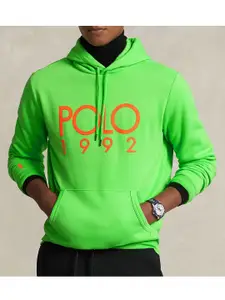 Polo Ralph Lauren Typography Printed Hooded Fleece Pullover