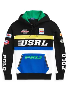 Polo Ralph Lauren Typography Printed Hooded Cotton Pullover Sweatshirts