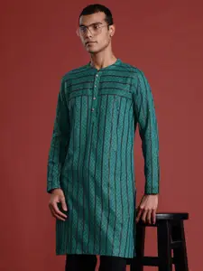 Anouk Men Striped Woven Design Kurta