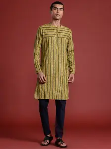 Anouk Men Striped Woven Design Kurta