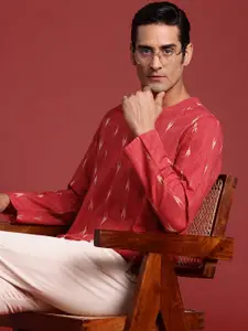 Anouk Ikat Design Straight Kurta