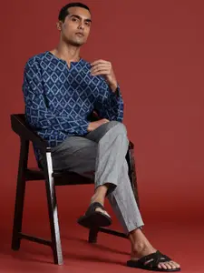 Anouk Pure Cotton Printed High-Low Short Kurta