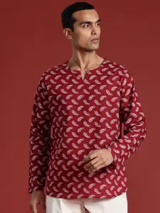 Anouk Ethnic Motifs Print Pure Cotton Short Kurta